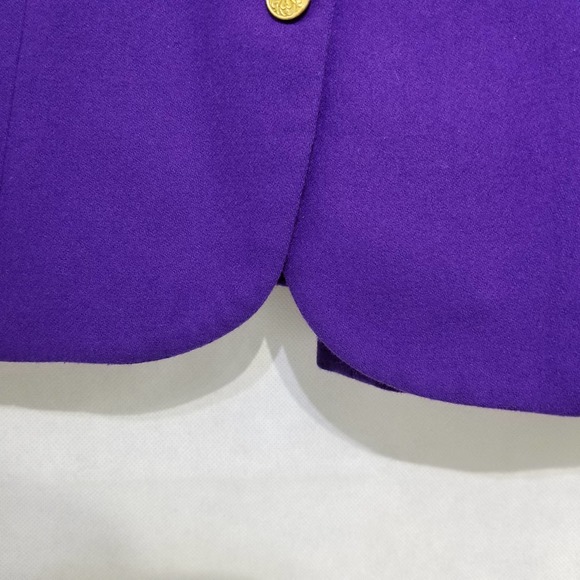Vintage Gregor Wool Purple Skirt Suit Blazer Jacket 8 Lined - Picture 4 of 12